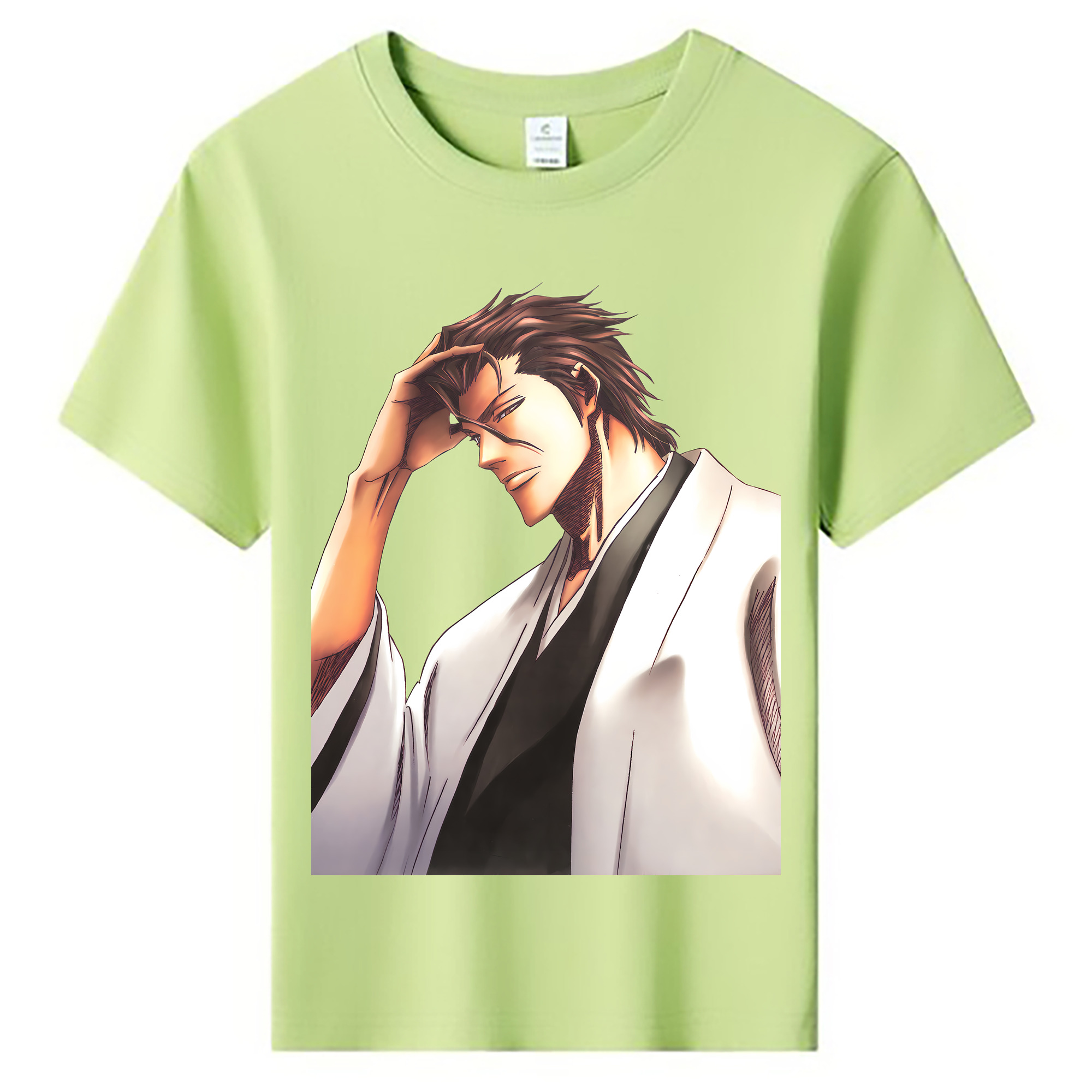 （画像用） ブリーチ 藍染 惣右介（あいぜん そうすけ） BLEACH Aizen Sousuke 綿100％キッズTシャツ（フロントプリント）